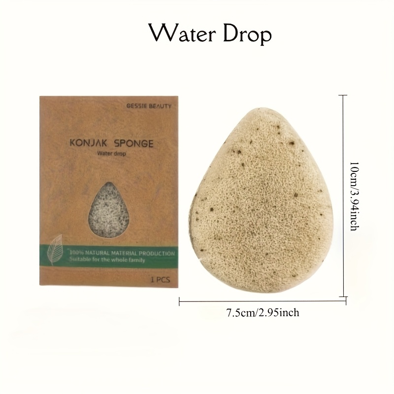 Light Beige Konjac Sponge with Hook, Gentle Exfoliating Tool