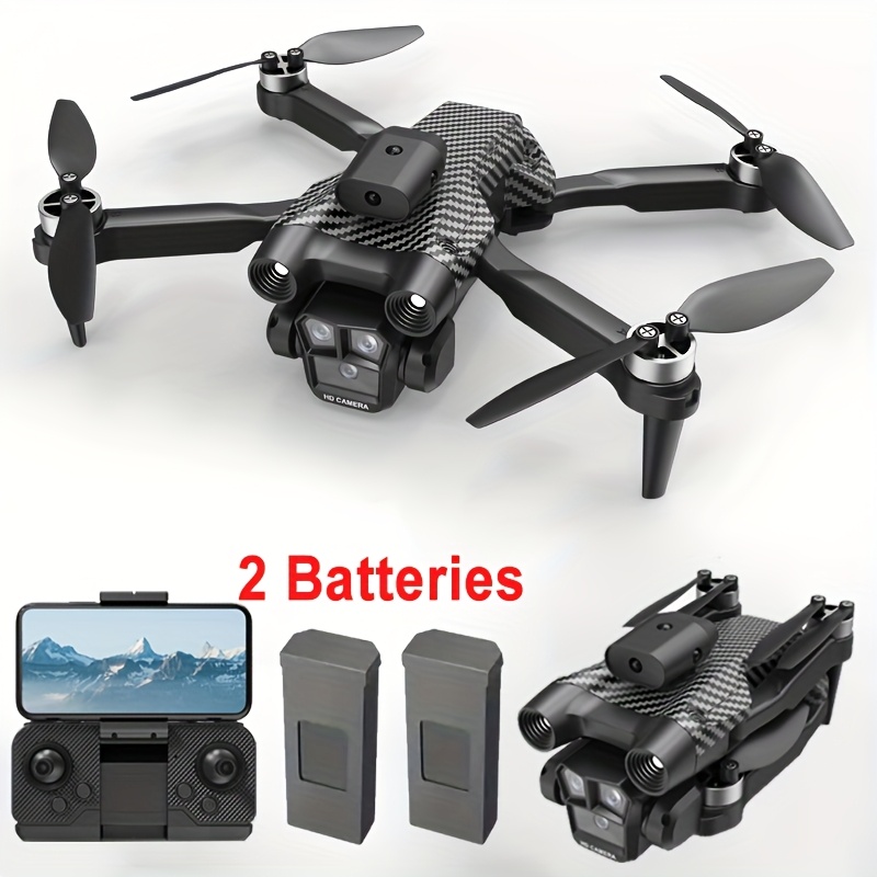 TEMU Rc Drone With Dual Camera Wifi Fpv Foldable Drone 2 Batteries Dual Camera Drone Easy To Operate For Outdoor Aerial Photography Enthusiasts