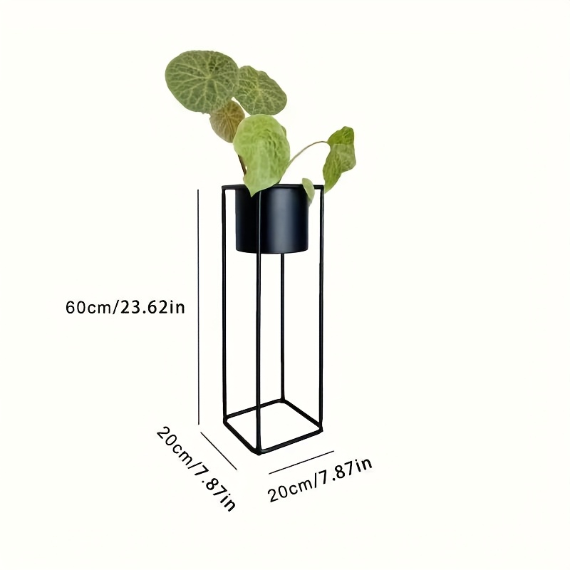 black single simple floor plant stand modern - Temu Mexico