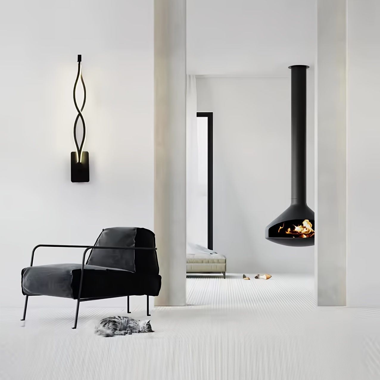 Modern Minimalist LED Hallway/Entrance Light, Nordic Style Staircase/Balcony/Bedroom Headboard Wall Light