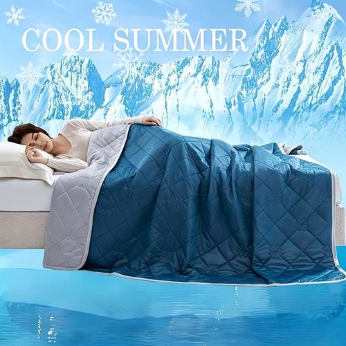 1pc blanket cool blanket suitable for hot sleepers lightweight quilt adult heat absorbing soft and breathable smooth cover solid color and washable