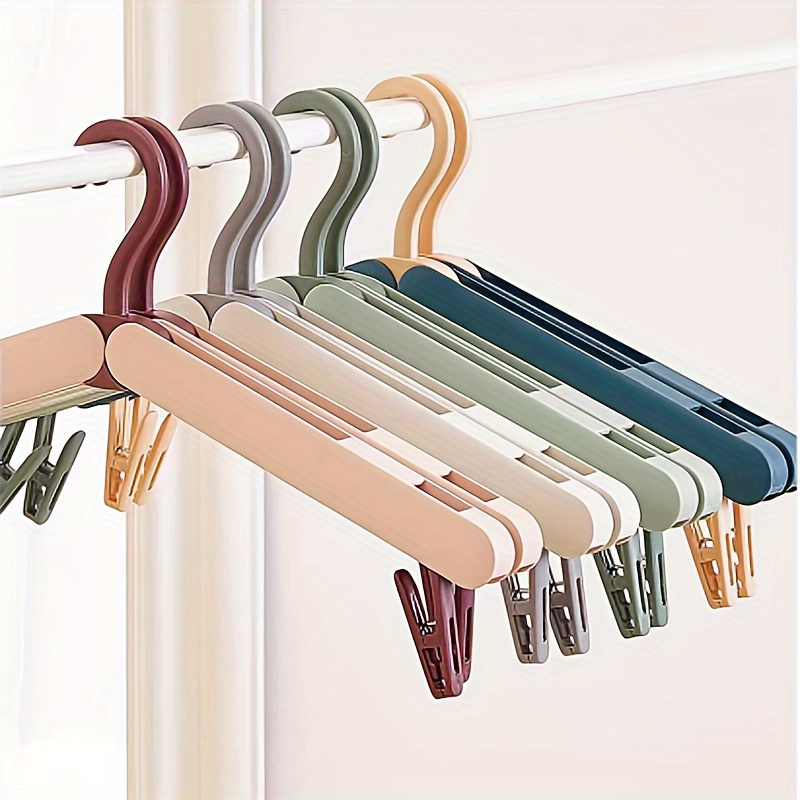 

4pcs Travel Hangers Portable Folding Hangers And Space Saving, Durable, Lightweight, Portable, Suitable For Clothing And Socks, Foldable Coat Hanger For Needs