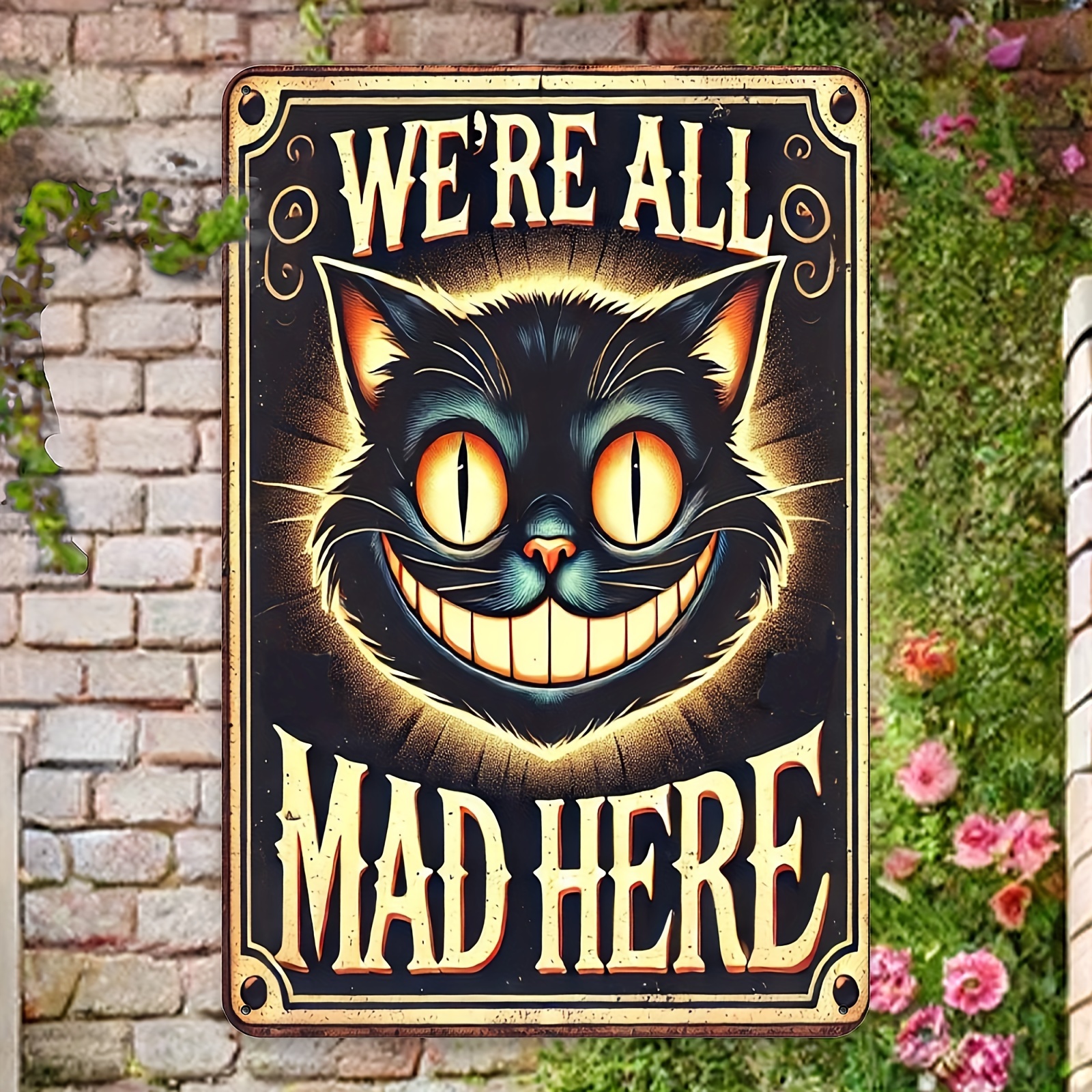 

[top-] Cat Metal Tin 8x12" - Reusable, - For , , Bar & Decor - , -