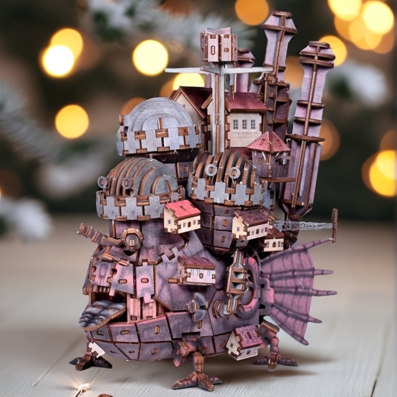 Image of Wood 3d Puzzle Building For - Wood Model Kits With /birthmarks///tan Colors - Challenging 3d Assembly For Desk Decoration Craft Suitable For Christmas, Birthday, Valentine's Gifts