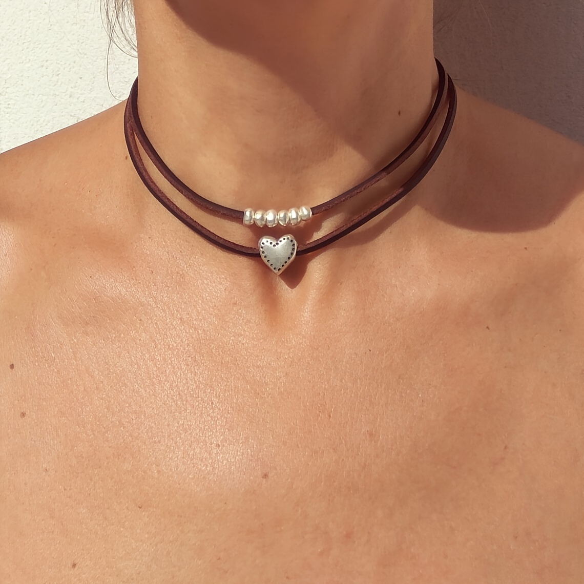 

Double- Love Clavicle European And Simple Women's Necklace 's Day Commemorative