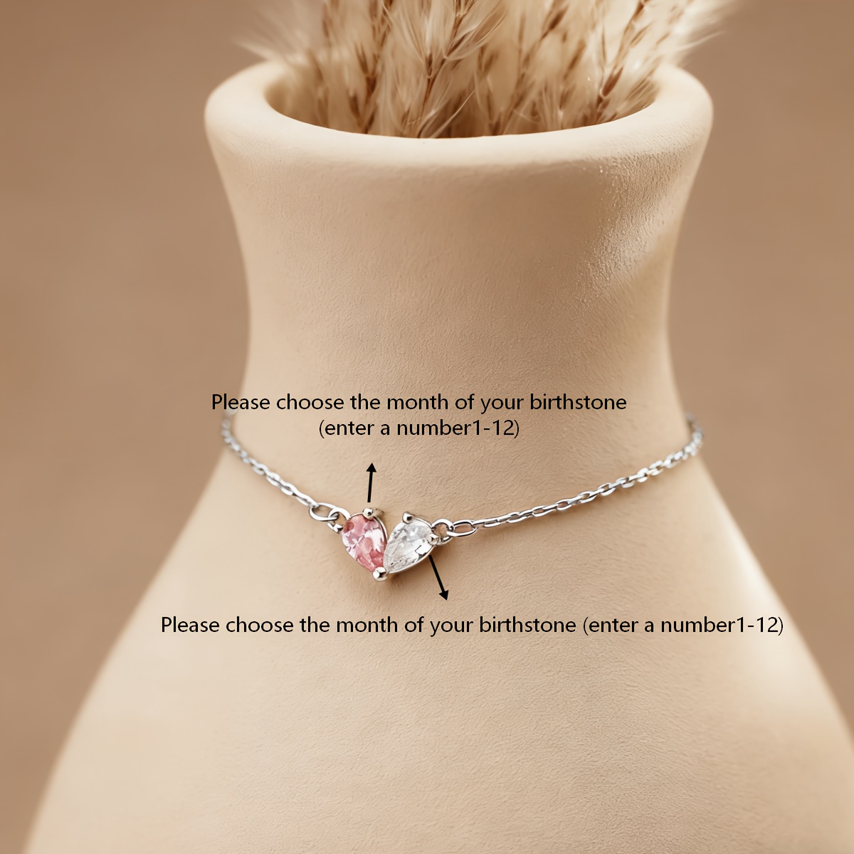 TEMU 1 Custom Birthstone Bracelet, Personalized Birthstone Jewelry, Couple's Gift, Birthday And Anniversary Gift, Wedding Ring, Valentine's Day Gift
