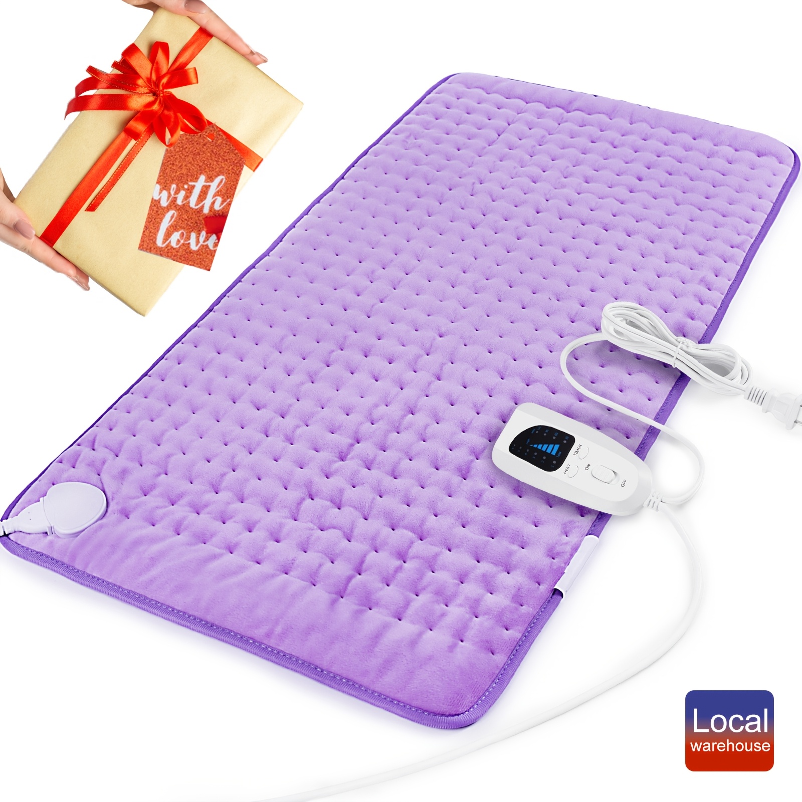 

Extra Large Heating Pad, 33x17" & 24x12" - Portable, Adjustable Temperature & Timer, Ideal For Neck, Back, Knees, Legs - Perfect Gift With Remote Control, Heating|giftready Packaging| Material