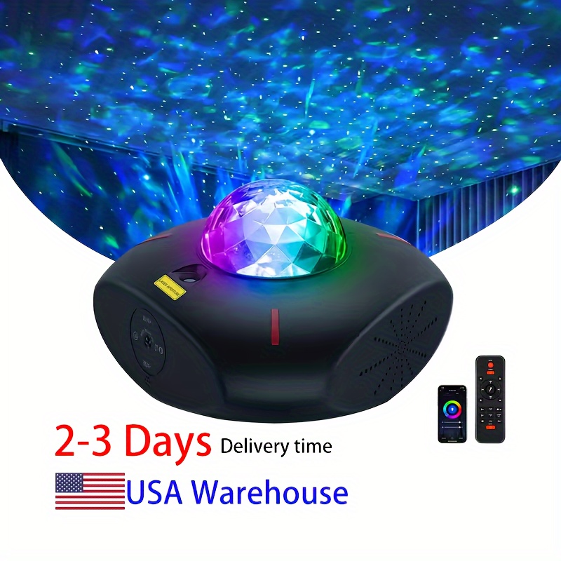 

1pc Galaxy Projector, Wifi Smart Star Projector Light, Led Galaxy Astronaut Light Projector Ocean Wave Night Light With Speaker Remote Voice Control For Bedroom Decoration