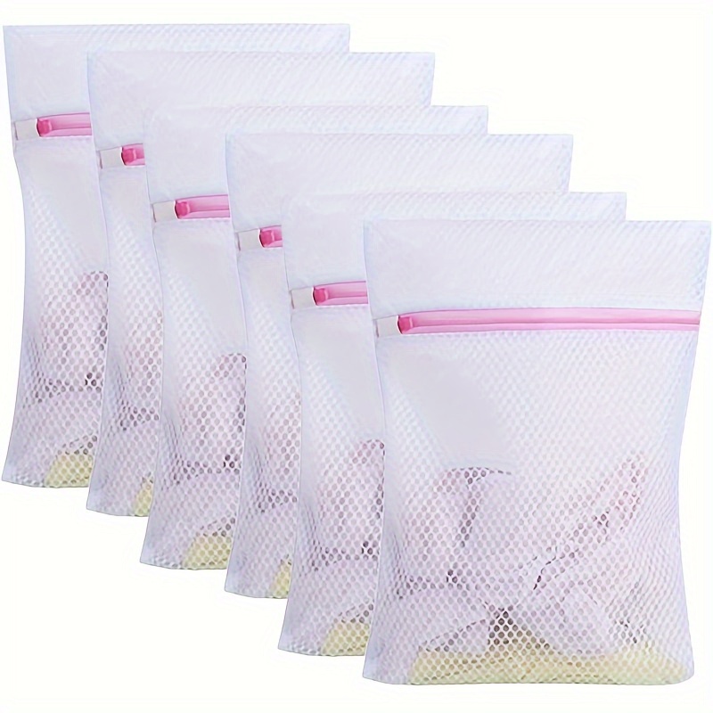 TEMU 6pcs Mesh Washable Laundry Bags, Laundry Bag For Washing Clothes, Laundry Bag For Clothes, Travel Storage Laundry Bag, Suitable For Washing