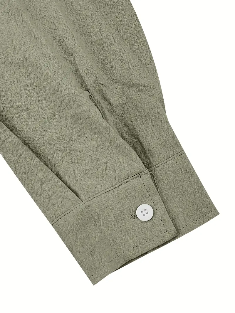 mens elegant linen v neck long sleeve t shirt with cross strap detail breathable regular fit for casual outdoor evening wear spring summer fall versatile top casual wear tee tshirt linen fabric t shirts Product details 9