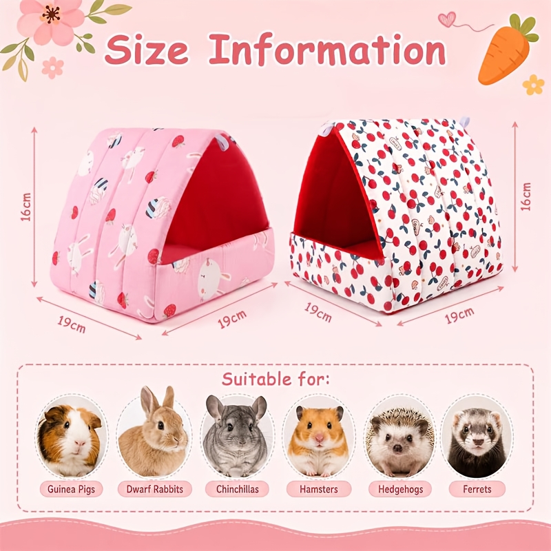Washable Guinea Pig Bed House & Small Animal Hideout Cave