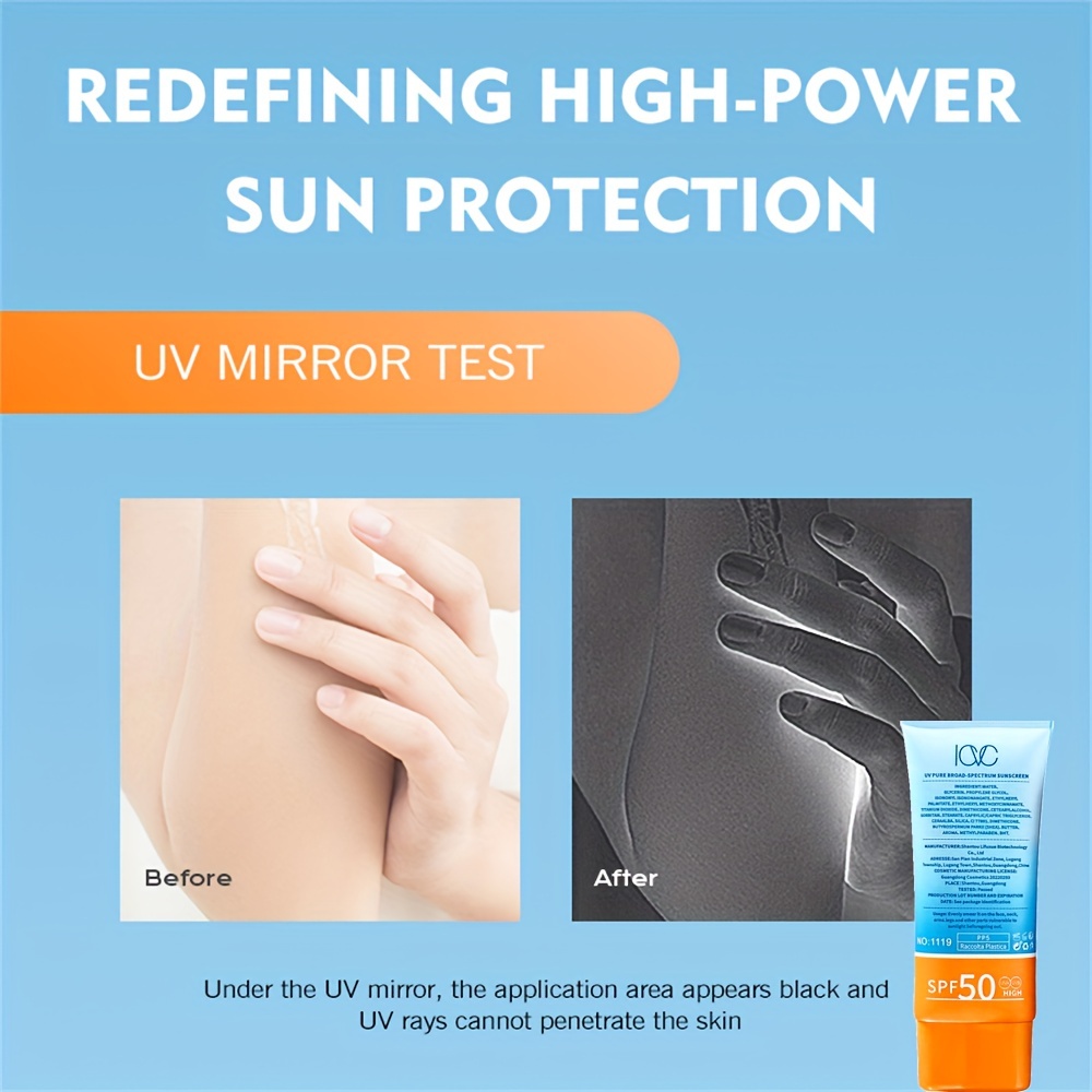 SPF50+ Sunscreen Lotion, Protection, Waterproof & Non-Greasy - Portable Facial Sunblock Cream for Broad Spectrum Shielding, Moisturizing & Refreshing, Less than 1 Fl Oz Capacity, Lightweight Formula for On-the-Go Use, Outdoor Protection | Sleek Lotion Design | Waterproof Sunscreen, Sunscreen for Trave