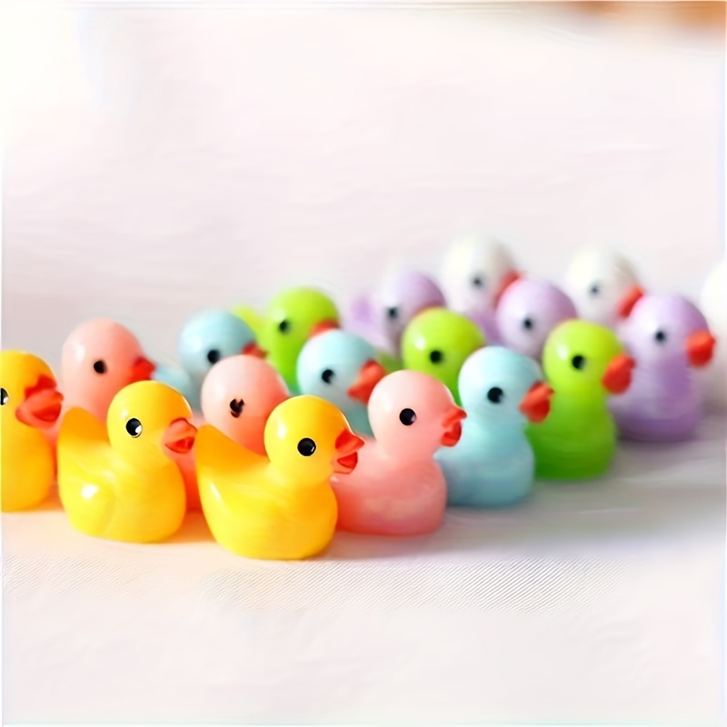 

50pcs, Mini Color Resin Duck Bonsai Miniature Landscape Decoration - Miniature Garden, Party Decorations, Home Yard Gardening Garden Outdoor Festive Decorations