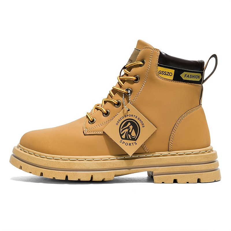 Image of Men's High-top British Style Boots Thick-soled Board Shoes