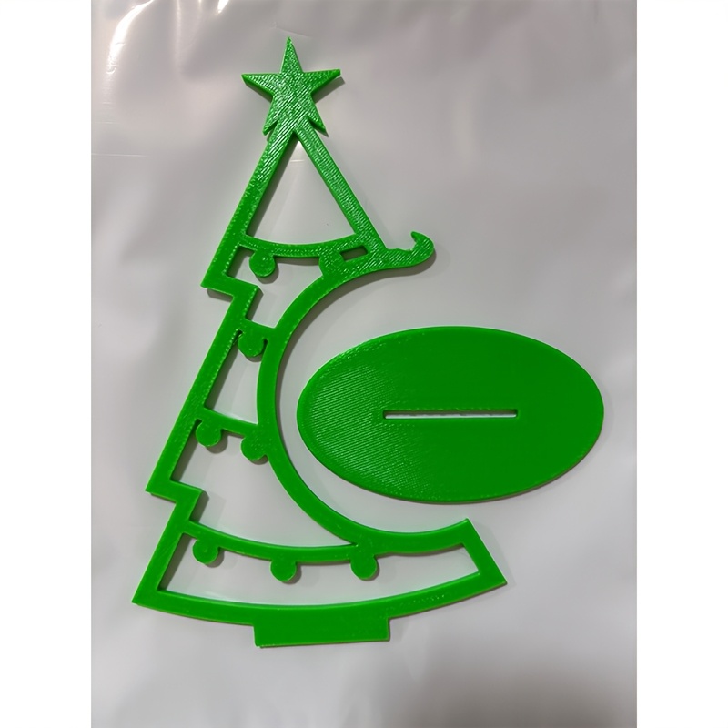 TEMU Árbol de Navidad de escritorio impreso en 3D, artículos decorativos que se pueden utilizar para colgar pequeños regalos y bolas coloridas,