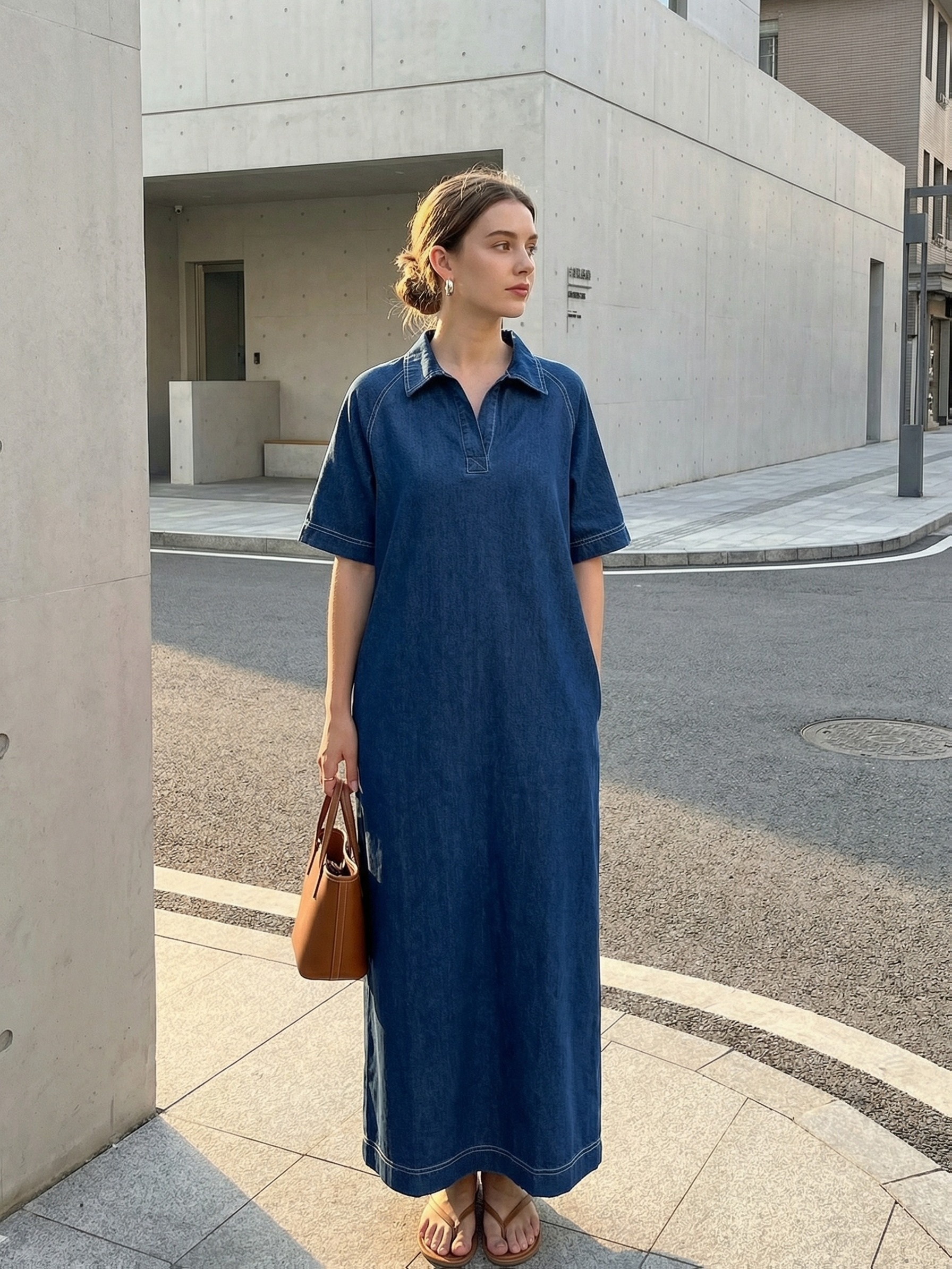 short sleeve denim dresses sold on Temu United States