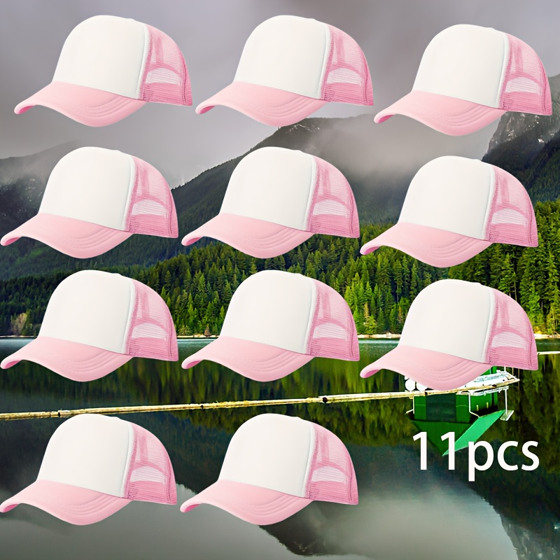11pcs Custom DIY Pattern Photo Print Mesh Baseball Cap Set