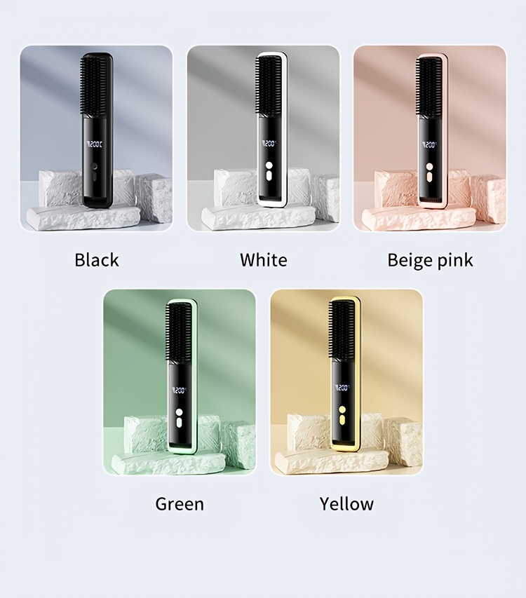 2025 Nieuwe Draadloze Draagbare Negatieve Ionen Stijltang, Snel, Slim Digitaal Display, USB Opladen, Compact en Lichtgewicht Ontwerp, Perfect voor Thuis en Reizen, Ideaal Cadeau voor Vrouwen, Professioneel Styling Gereedschap