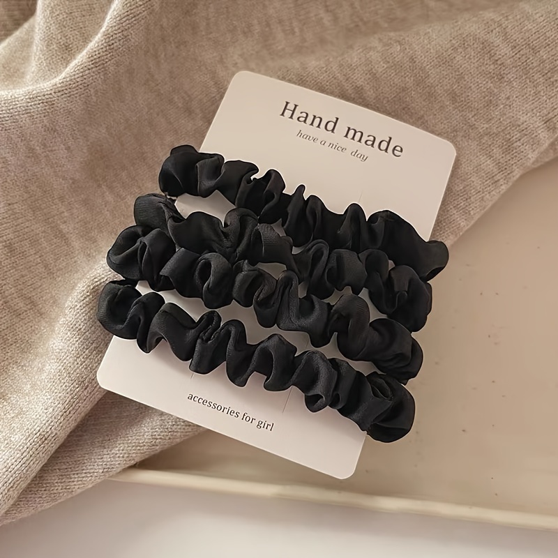 TEMU Set da 4 pezzi di per capelli in tessuto fatte a per donna - Elastici per capelli minimalisti in stile , a ad elasticit� e durevoli, accessori