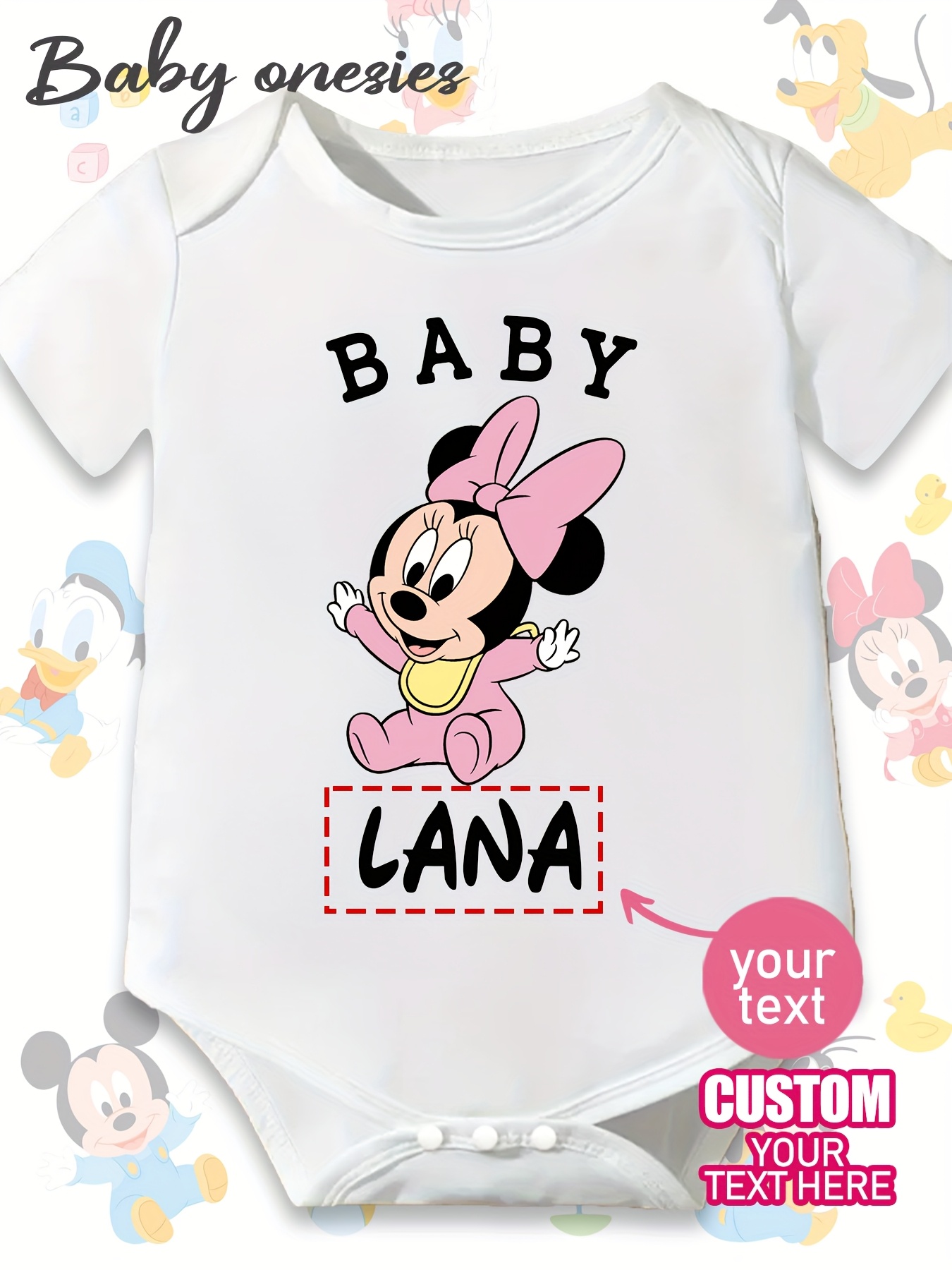 Aanpasbare Minnie Mouse babyromper
