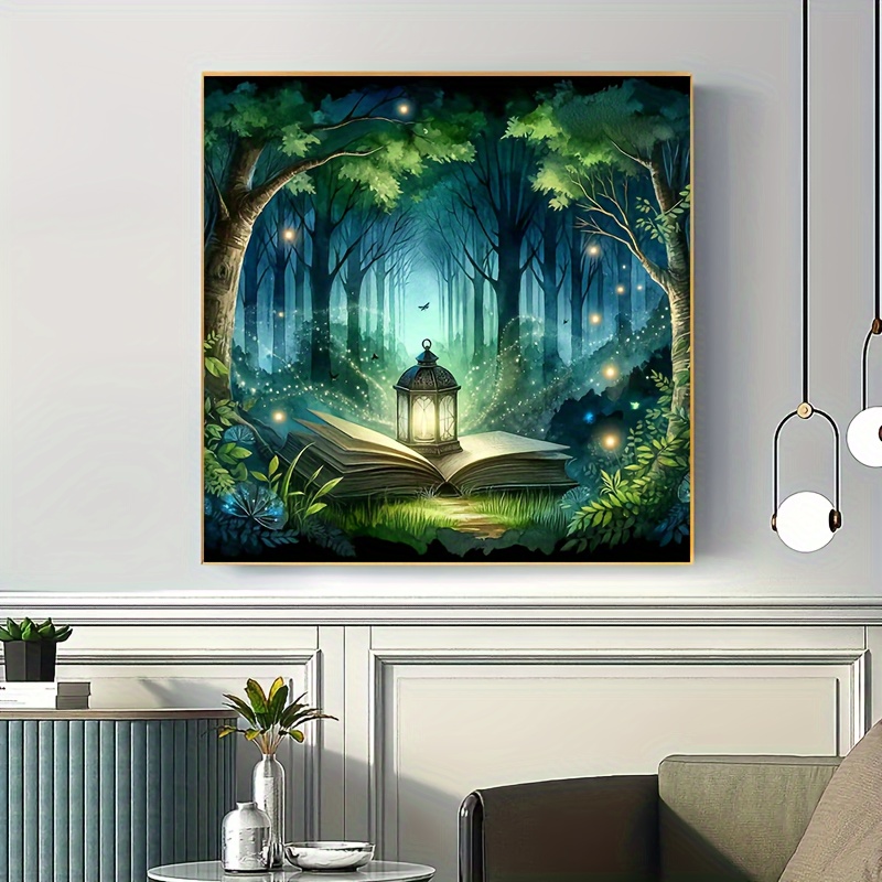 

Forest Diamond Art Painting Kit For Adults, 5d Diy Acrylic Round Full Drill Gem Art, Beginner Friendly, Wall Decor Gift For Home - Craft & Sewing Supplies.