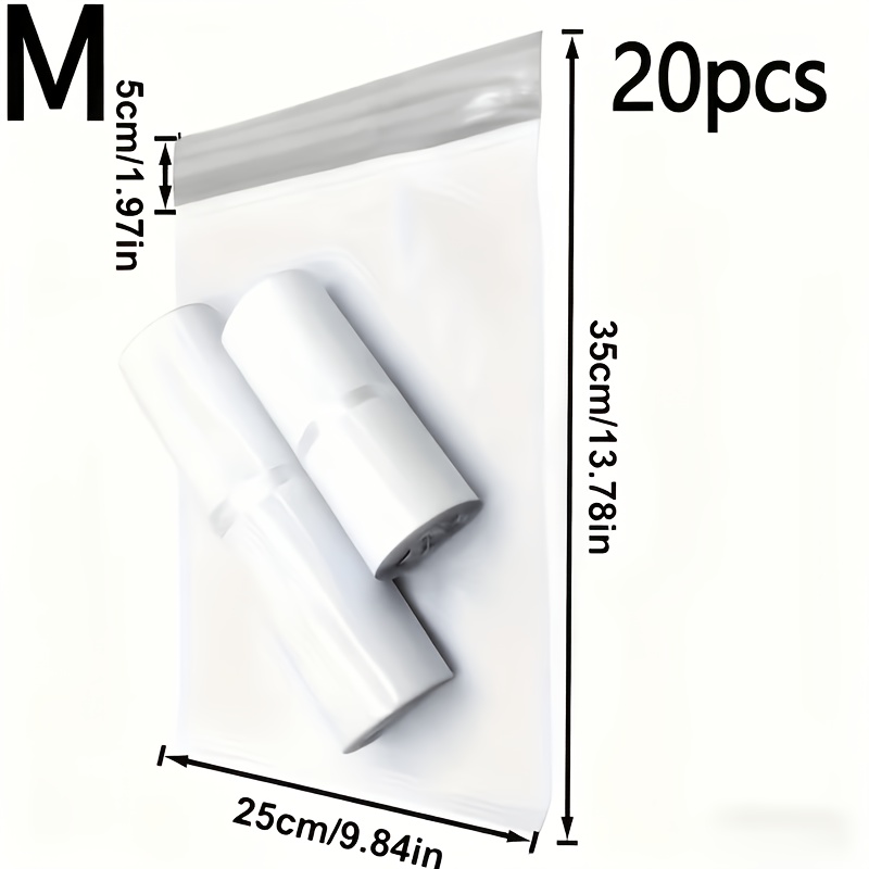 TEMU 20pcs Pack Of Thickened Self-sealing White Mailing Bags, Mixed Sizes - Reinforced Edge Oversized Shipping Bags, Suitable For Commercial Use,