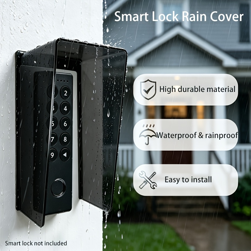No-Drill Weatherproof Cover for Smart Door Lock Keypad