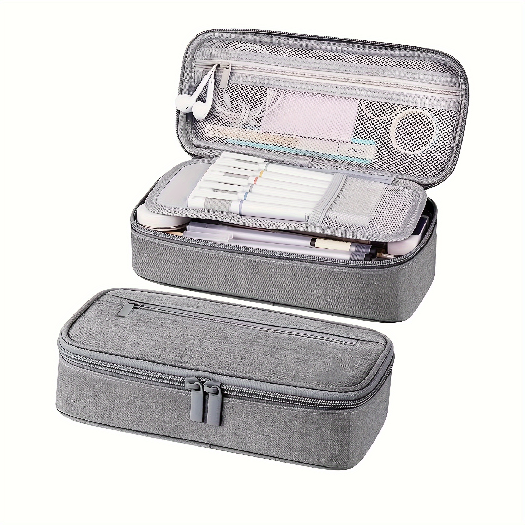 

Case Compartments And , Pen Bag, Polyester Adult Aesthetic Box For