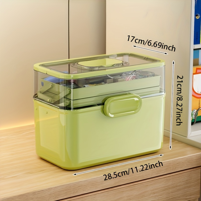 TEMU 2025 New Model: 1 Modern Waterproof Plastic Multifunctional Handle Storage Box - Craft Tools, Art Supplies, Cosmetics, Toys, Medical Supplies,