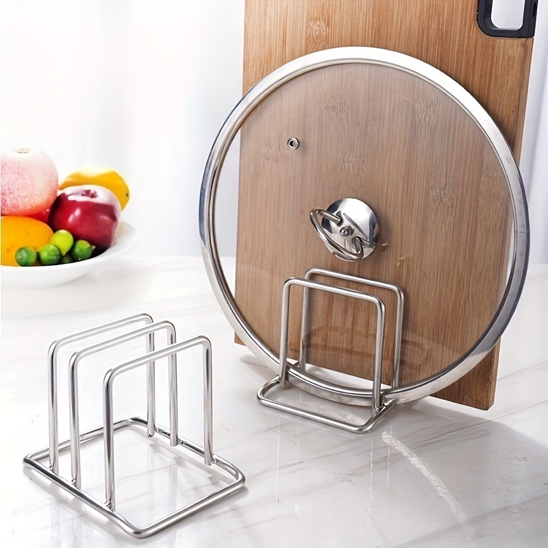 Kitchen Storage Wizard Stainless Steel Pot Lid Cutting Board