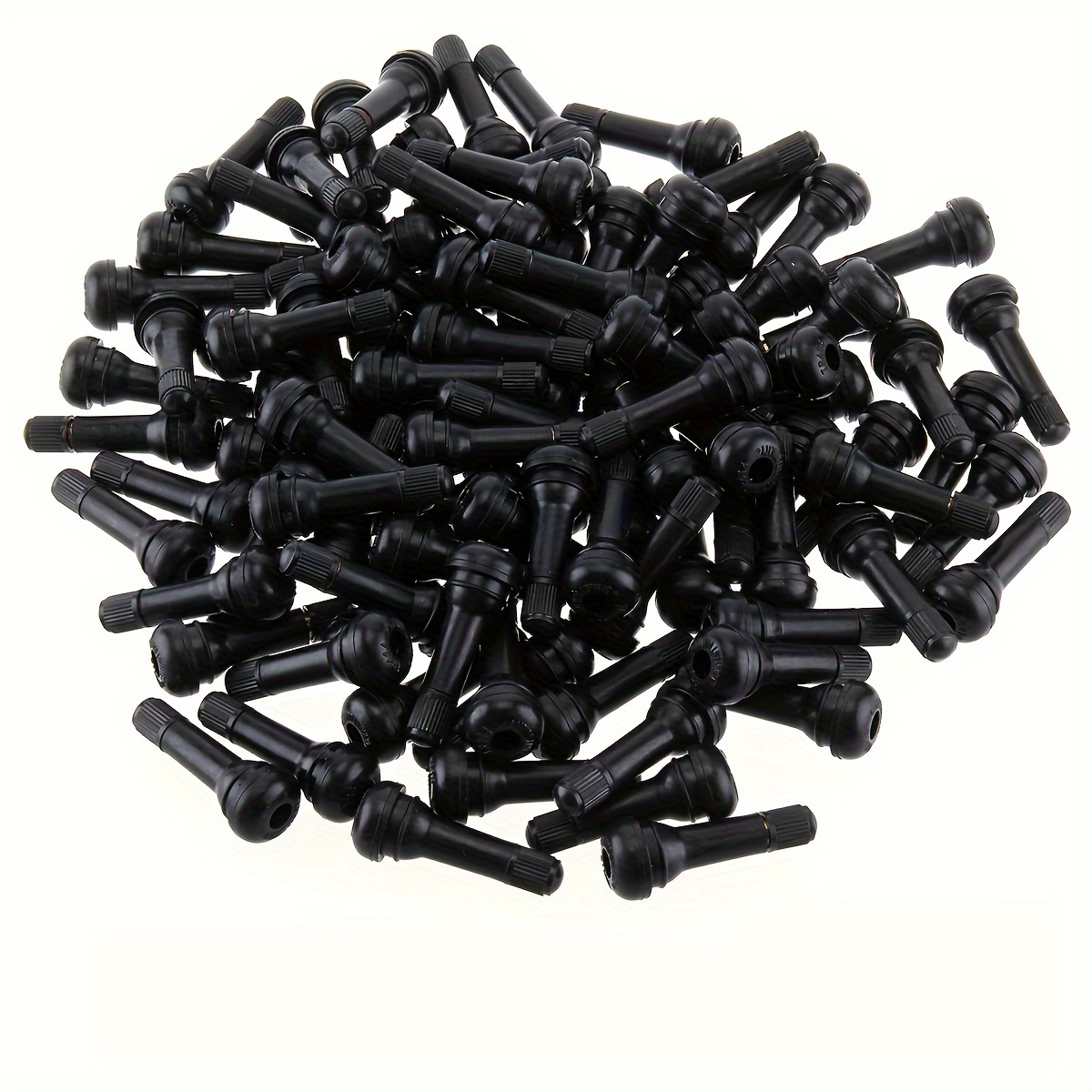 TEMU 100pcs Tr414 Tubeless Rubber Car Wheel Tire Valve-durable High Quality Tubeless Tire Valve Rubber Tire Valve, Suitable For Car Motorcycle