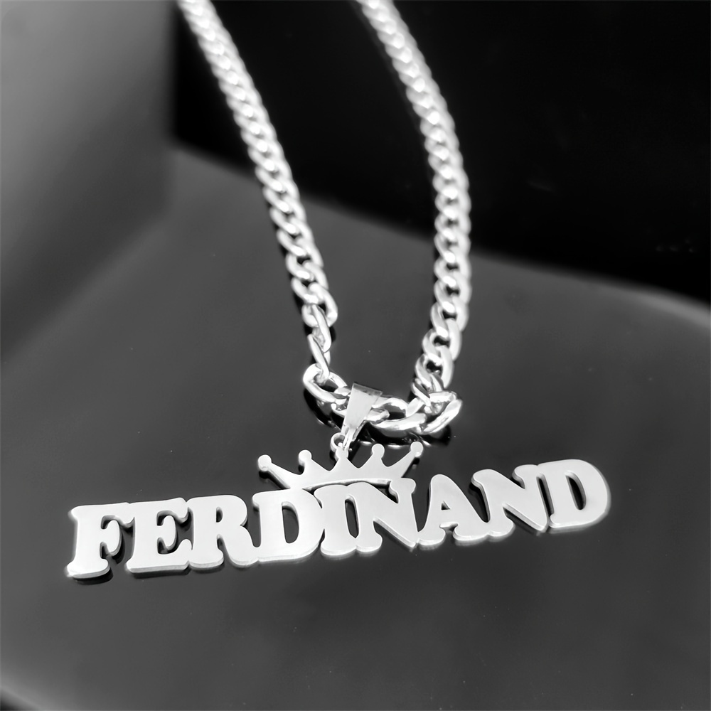 

Engraved Men' Steel Pendant Necklace - Personalized Necklace, For Him