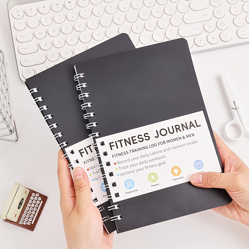 

32 Sheets For Adults – Daily Workout & Nutrition Planner, Calorie & Meal , Fitness Goals Log, 64 Pages, Spiral Bound