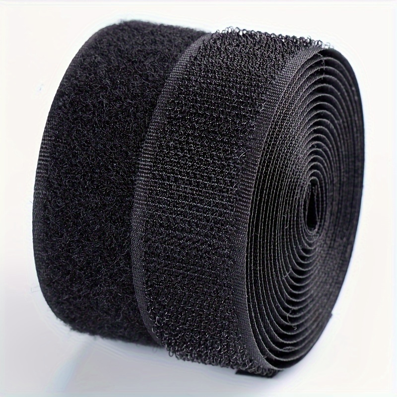 Ekstra lang 78,74" svart borrelåsrem - polyester borrelås for sko og klær, enkel å montere, skoklips: retailer-supplied image