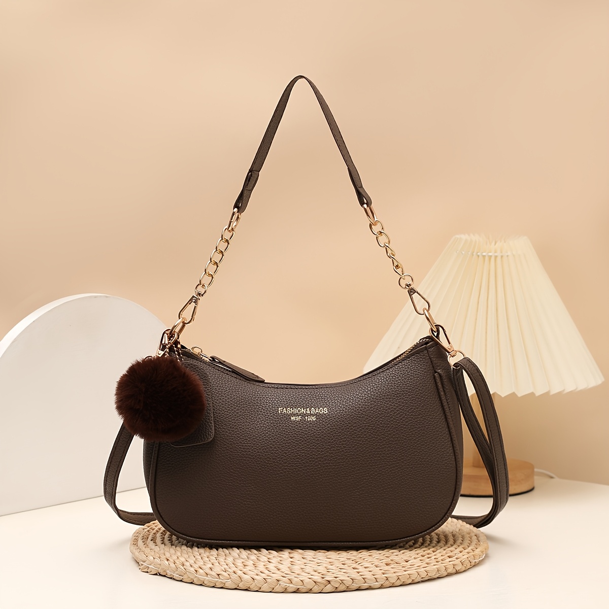 TEMU Onderarm Tas Dames 2026 Nieuw Niche Design Herfst Winter Veelzijdige Schouder Crossbody Tas Premium Ketting Vierkante Tas