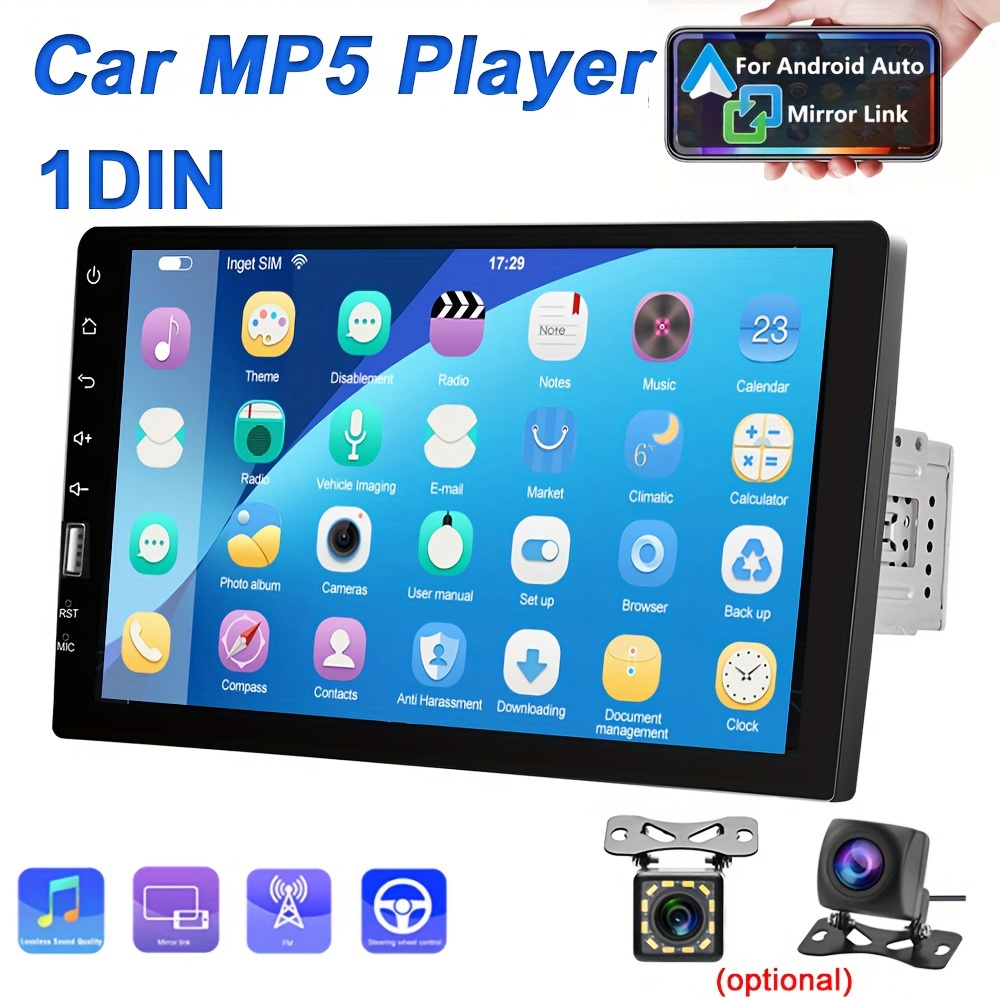 

Universal Single Din Car Stereo 9'' Touch Screen For Auto With Fm Radio Support Rear View Camera