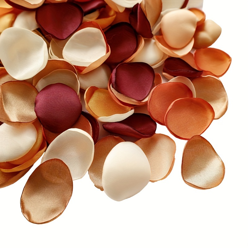 TEMU 200pcs Terracotta Rose Petals Satin Petals For Wedding Flower Girlbasket Table Centerpieces Aisle Runners Party Confetti Bridal Showerdinner Wedding Decoration