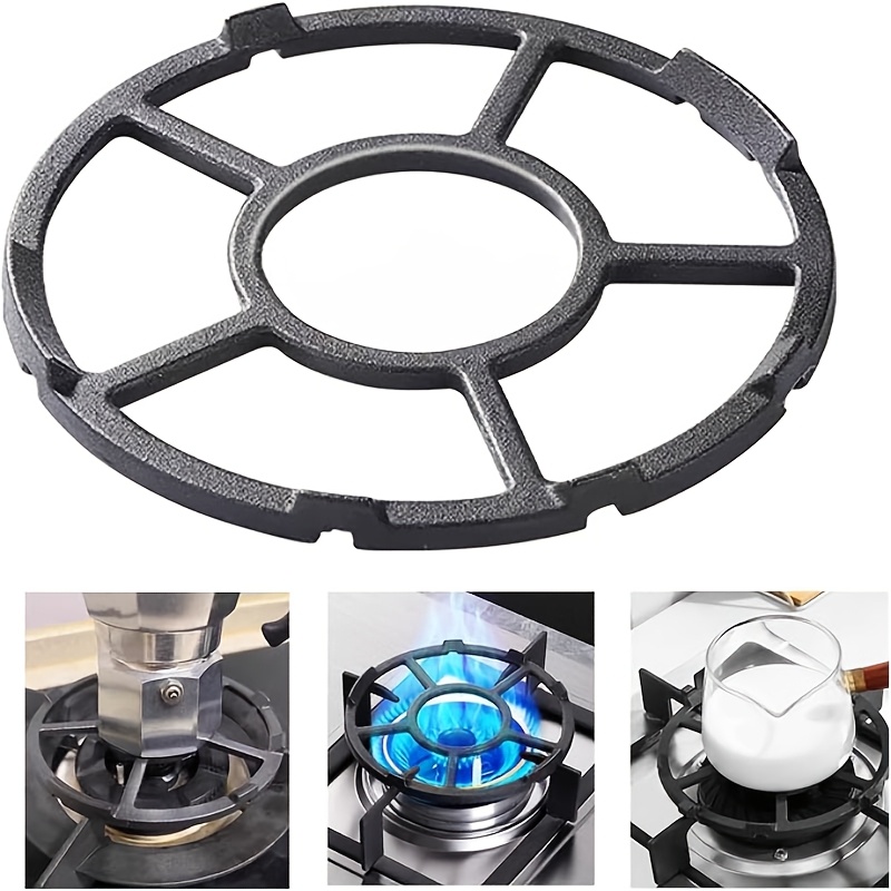 Supporto Pentole Piccolo Bruciatore Riduttore Per Fornello A Gas In Ghisa – 19 Cm, Antiscivolo, Per Pentole Piccole, Wok, Moka – Stabile E Sicuro Riduttore Anello Gas Ghisa