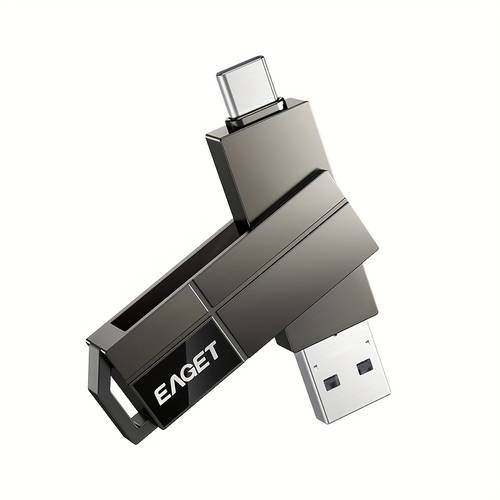 2 in 1 otg 1tb metal usb flash drive usb 3 2 dual flash drive with high speed 120mb s read speed type c for iphone15 16 phones ipad computers etc high speed storage device