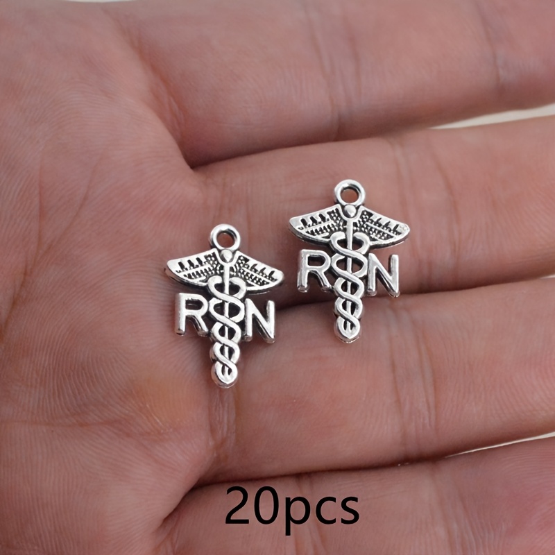 TEMU 20 pièces Pendentifs Charmes Lettres Ailes Argentées Vintage DIY Accessoires Bijoux Artisanat 21x15mm