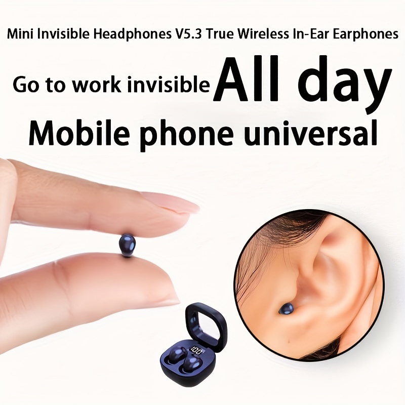 Mini Headphones 5.3 True Wireless In ear Earphones Noise Temu