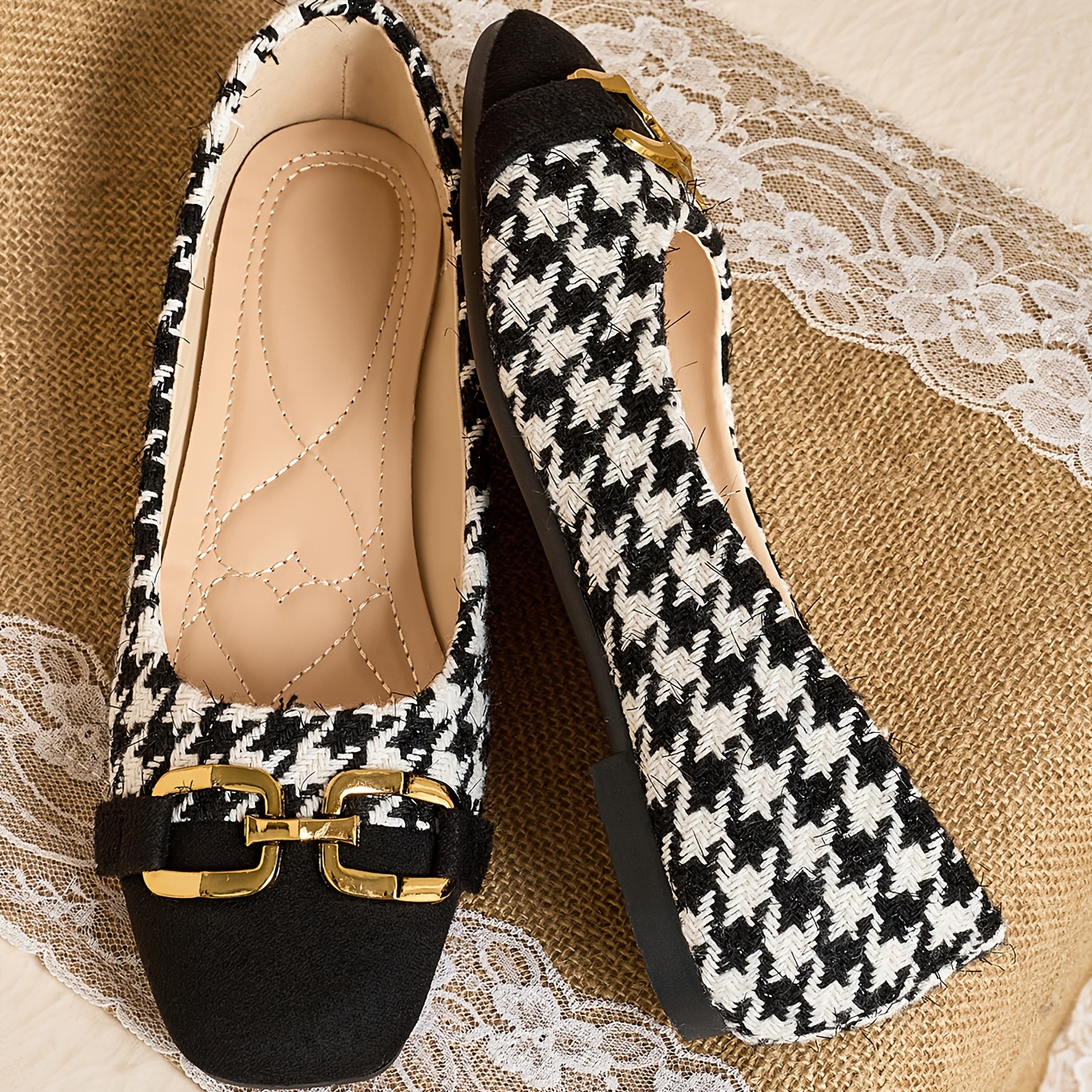 Women's Square-Toe Flat Shoes, Soft-Soled Loafers