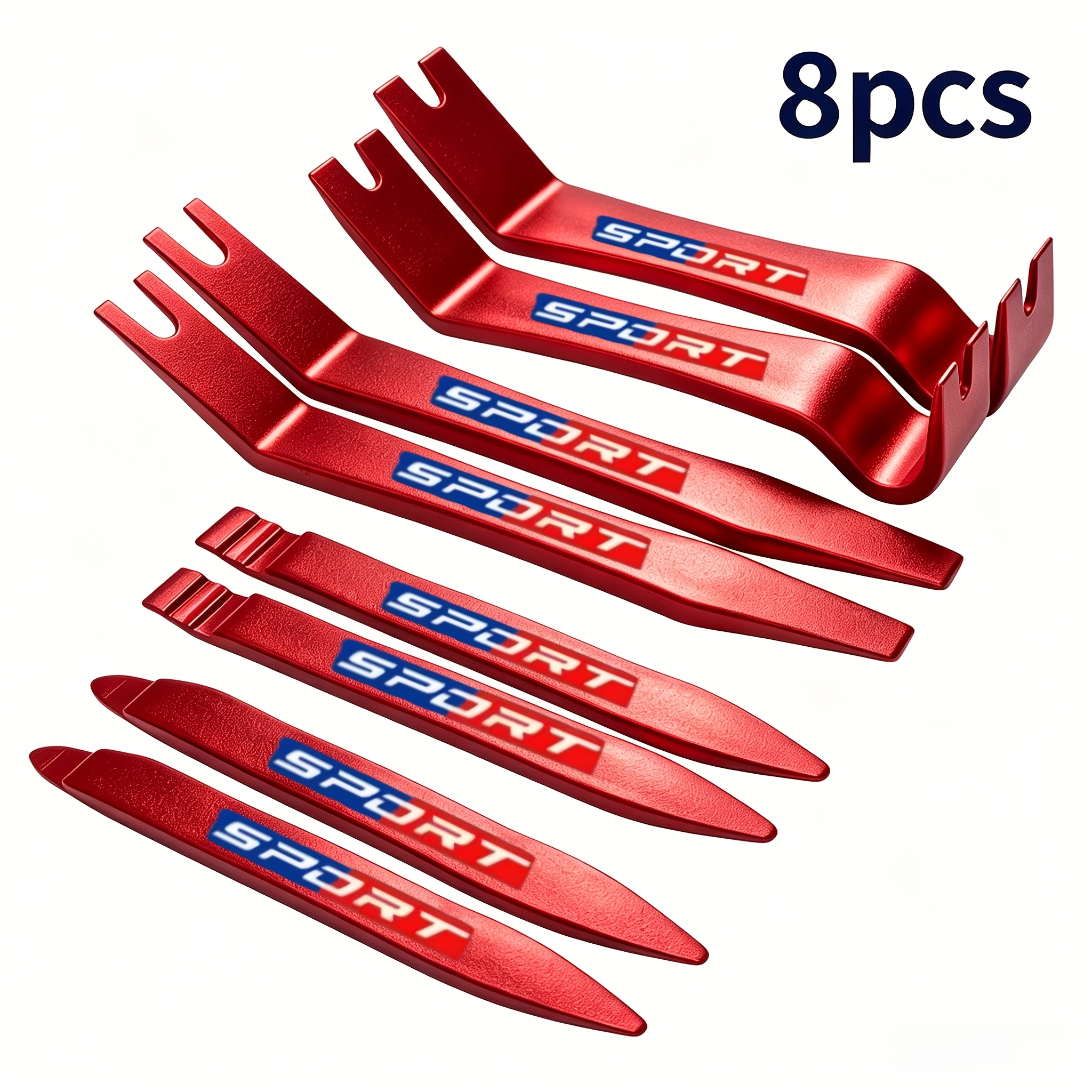 TEMU 8pcs Professional Automotive Interior Removal Tool Set â Scratch-free Plastic Pry Bars, Suitable For Door Panel Clips And Fasteners