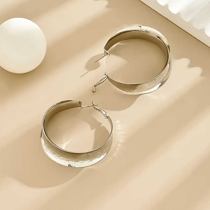 Stylish Silvery Textured Earrings for Daily Wear