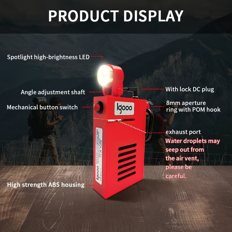 salt water emergency lantern battery   activated flashlight 220h   reusable led electric lantern for camping power outages night fishing   use freestanding abs button control 36v unfinished end   Product details 4