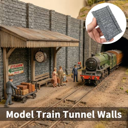 Artikelbild ho scale (1:87) eisenbahnmodell /erddamm modell, die verwitterte felsenstruktur nachbildend, kern-szenen-zubehör zum bauen von eisenbahn n und hang-szenen