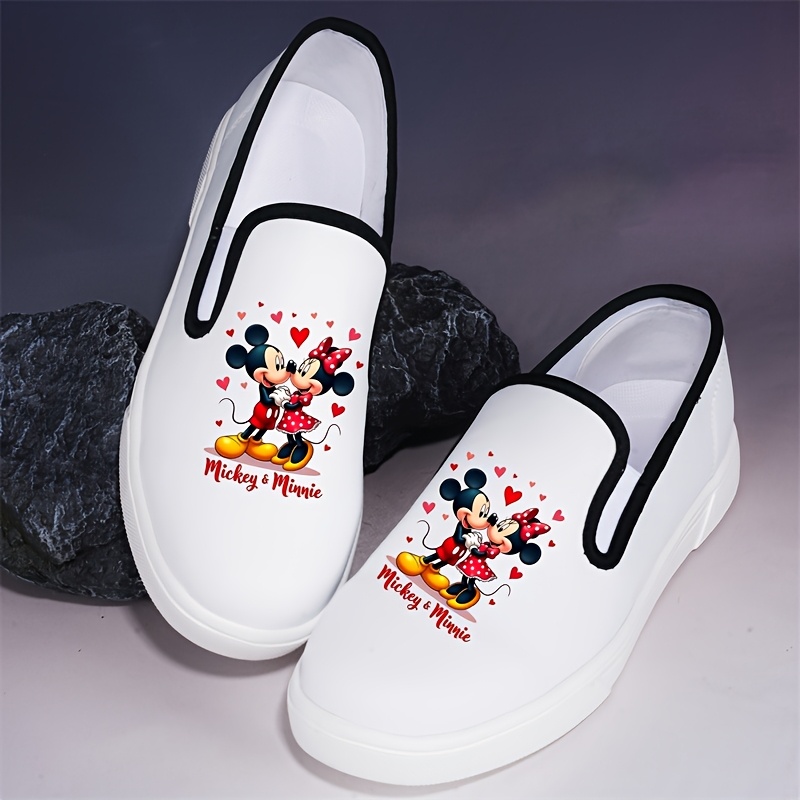 mouse loafers cute cartoon print comfortable flat slip on shoes for walking camping and outdoor activities perfect gift for family   casual loafers stylish loafers lightweight footwear details 1