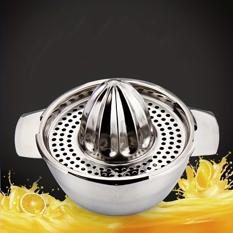 

Stainless Steel Manual Citrus Juicer: 1300ml High-quality Kitchen Tool For Fresh Juice - Lemon, Orange, And More