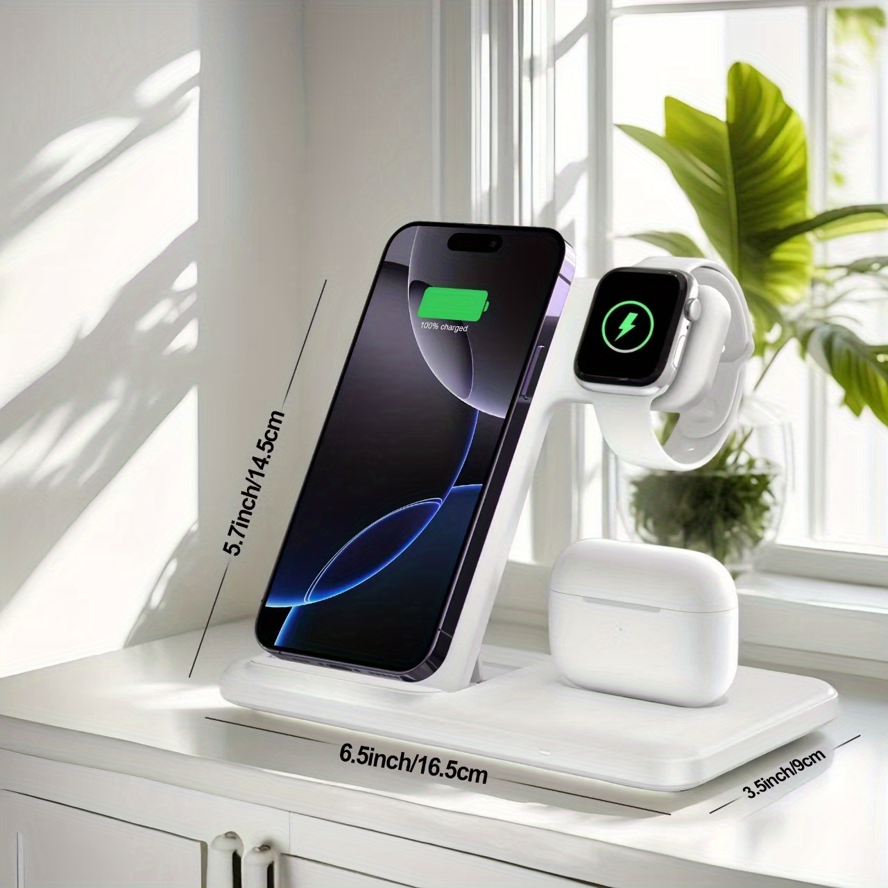 wireless charging station compatible iphone models iwatch Temu
