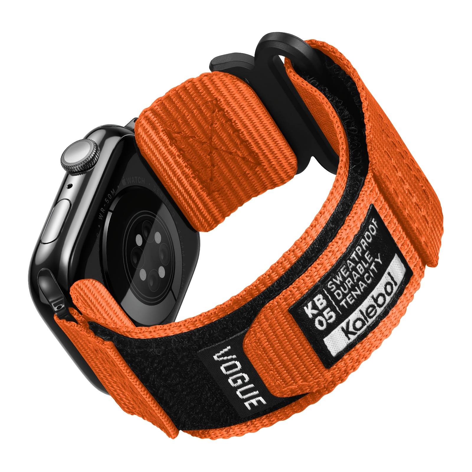 TEMU Міцний нейлоновий ремінець для Apple Watch Ultra 2/ Series 11/10/9/8/7/6/5/4/3/SE для iwatch Bands Men, м'який плетений ремінець на зап'ястя для